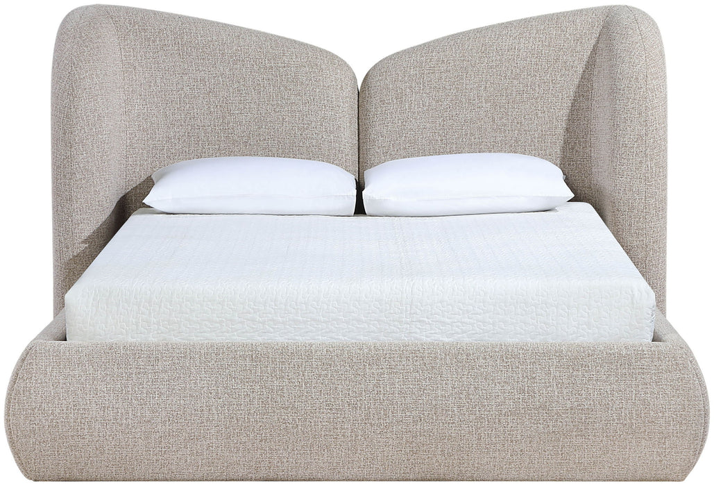 Elowen - Chenille Fabric Upholstered Bed - Simple Home Plus