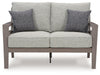 Hillside Barn - Gray / Brown - Loveseat W/Cushion - Simple Home Plus