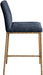 Reeves - Chenille Fabric Upholstered Counter Stool (Set of 2) - Gold Base - Simple Home Plus