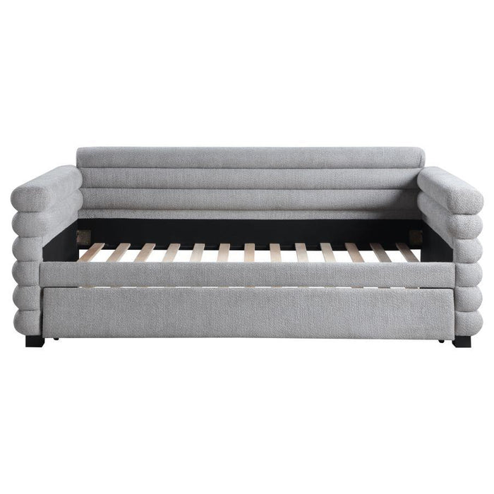 Patricia - Boucle Upholstered Day Bed With Trundle - Simple Home Plus