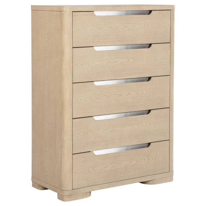 Ladera - 5-Drawer Bedroom Chest Of Drawers - Light Elm - Simple Home Plus