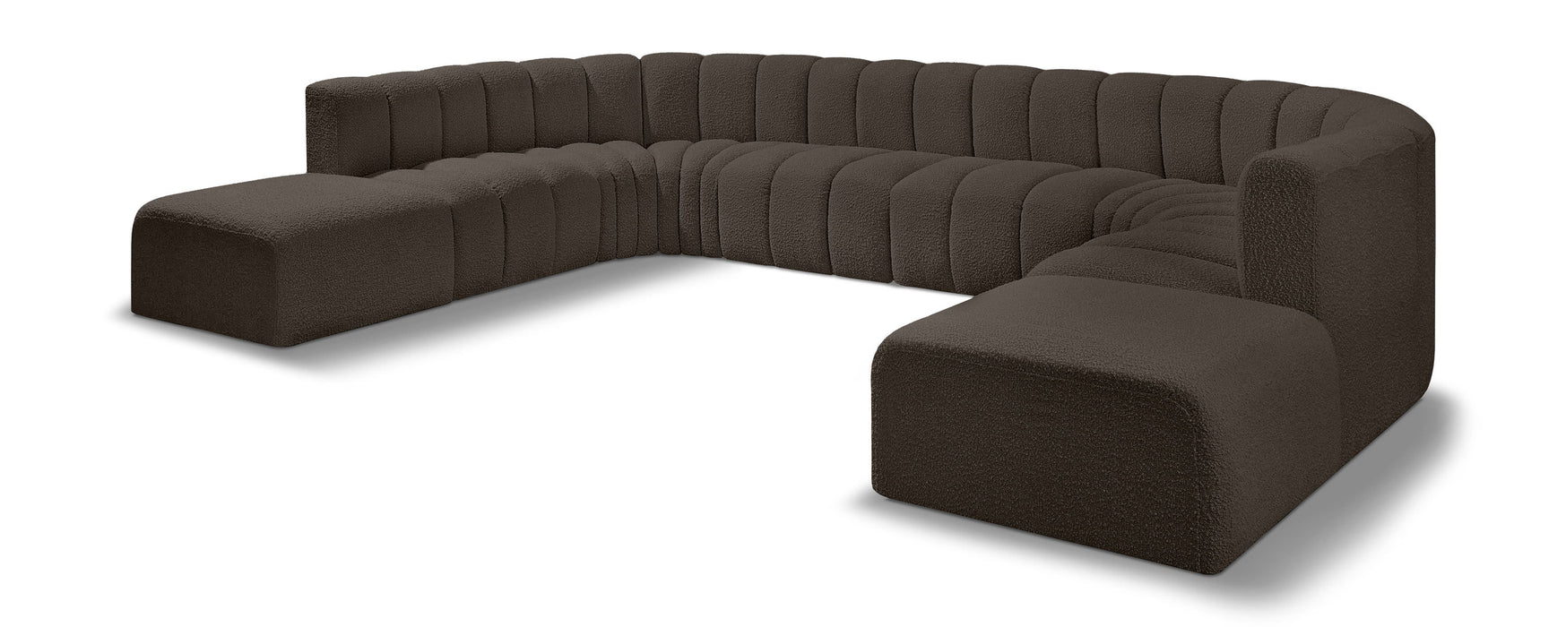 Arc - Boucle Fabric Modular Sectional - Simple Home Plus