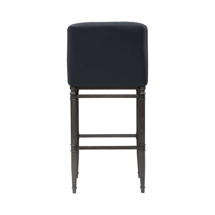 Marvin - Steel Frame Faux Leather Upholstered Bar Height Barstool