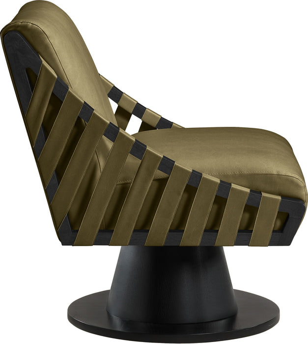 Millwin - Swivel Accent Chair With Black Base - Simple Home Plus