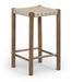 Entwine - Vegan Leather Upholstered Backless Counter Stool - Painted Brown - Simple Home Plus