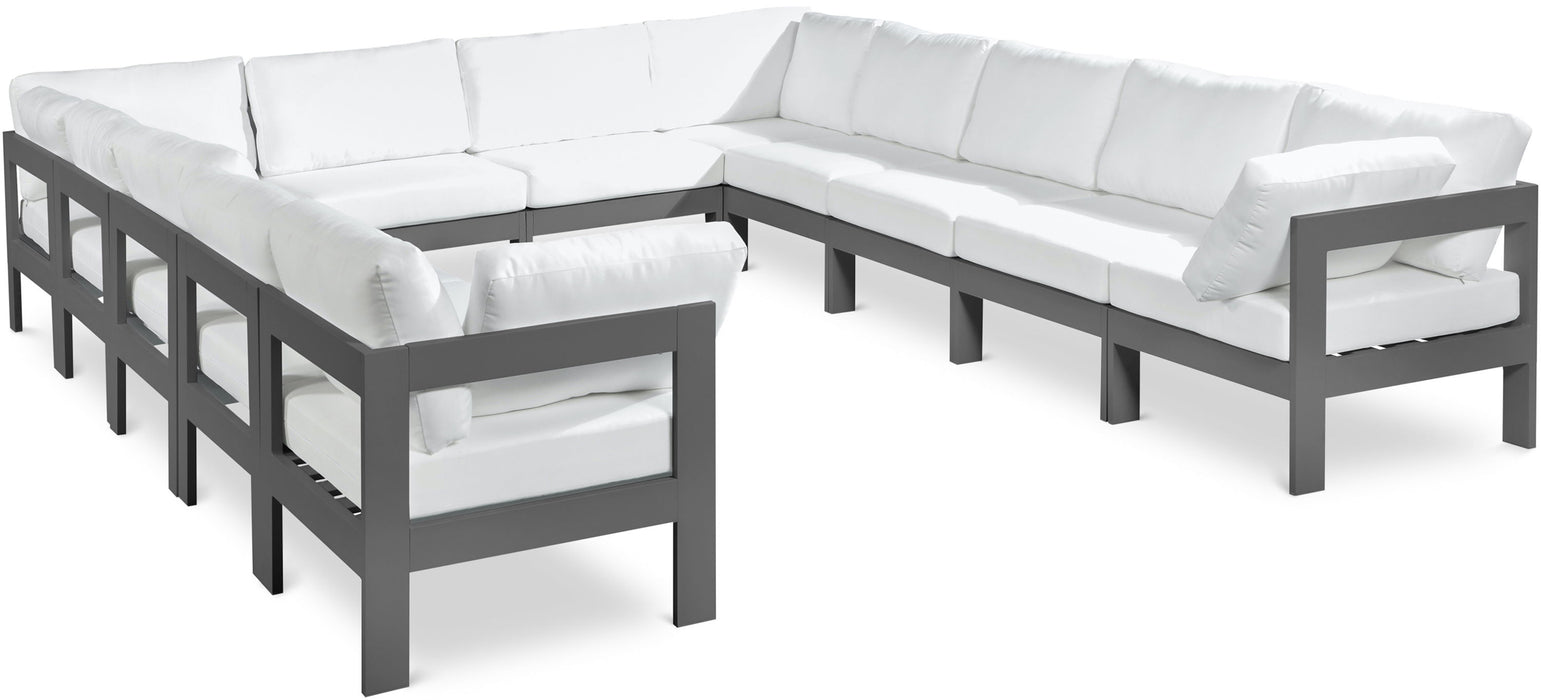 Nizuc - Outdoor Patio 12 Piece Modular Sectional With Gray Frame - Simple Home Plus