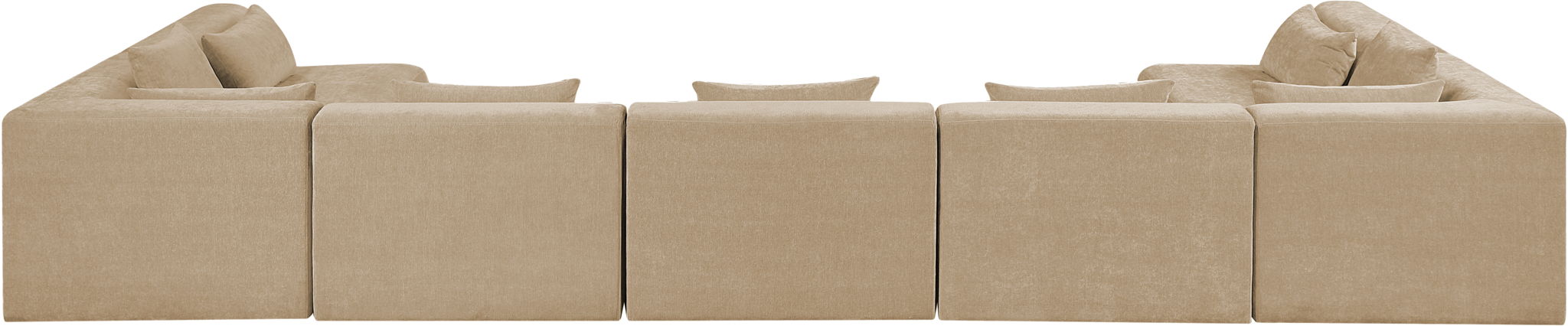Stellar - 7 Piece Chenille Fabric Upholstered Modular Sectional - Simple Home Plus