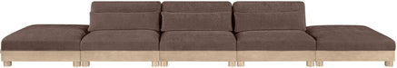 Turin - Chenille Fabric Upholstered Modular Sectional - Brown - Simple Home Plus