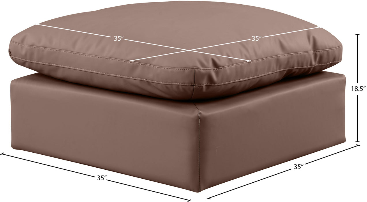 Indulge - Faux Leather Ottoman - Simple Home Plus