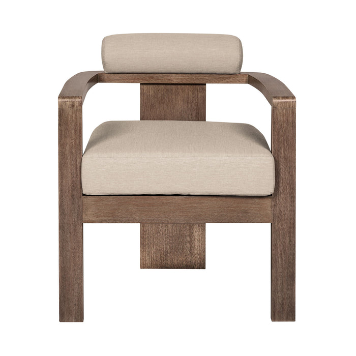 Relic - Outdoor Patio Dining Chair - Weathered Eucalyptus / Taupe - Simple Home Plus