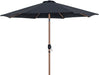 Fiji - Aluminum Patio Umbrella With Round Black And Teak Base - Simple Home Plus