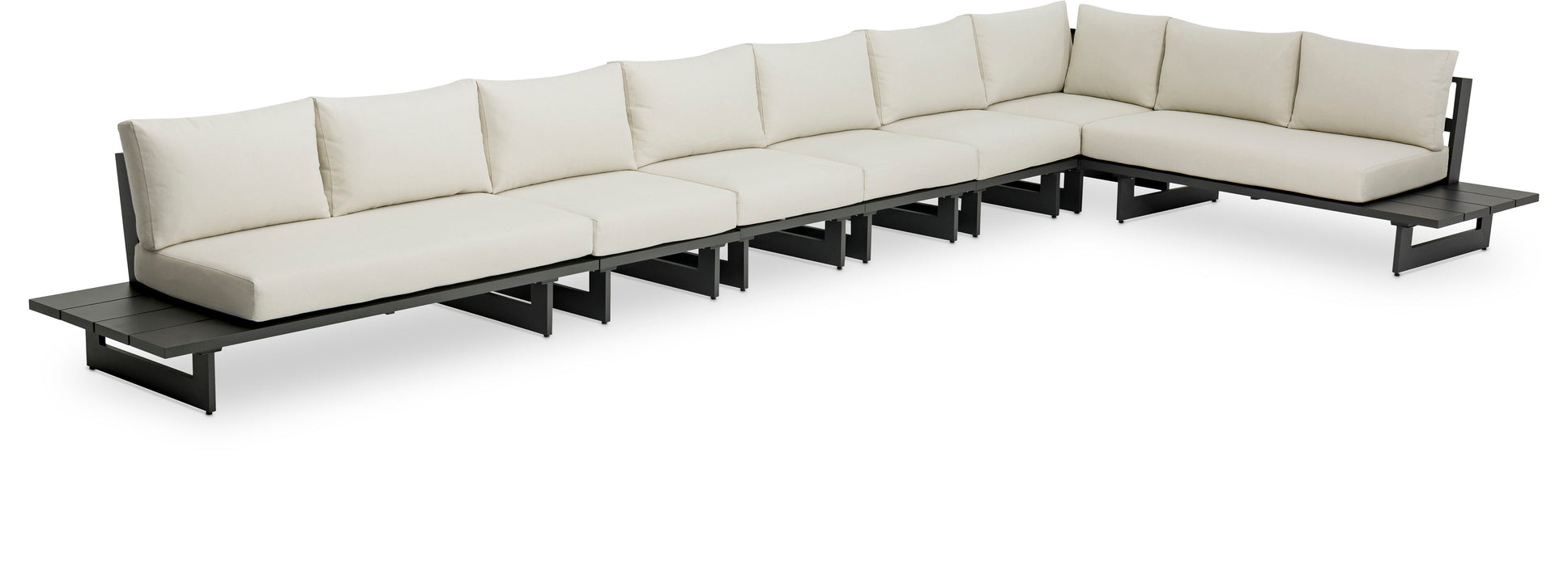 Maldives - 7 Piece Water Resistant Outdoor Patio Modular Sectional With Gray Base - Simple Home Plus