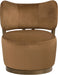 Elara - Velvet Upholstered Swivel Accent Chair - Stained Brown - Simple Home Plus