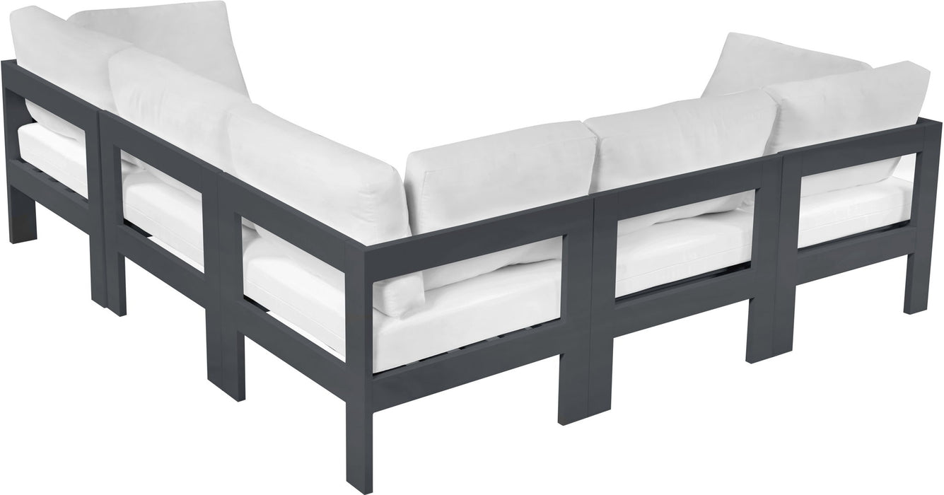Nizuc - Outdoor Patio 5 Piece Modular Sectional With Gray Frame - Simple Home Plus