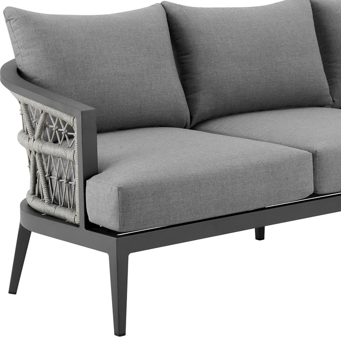 Zella - Outdoor Patio Sofa - Light Gray / Earl Gray - Simple Home Plus