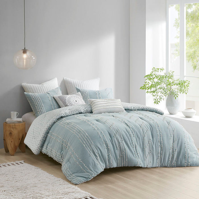 Kara - 3 Piece Comforter Set - Aqua - Simple Home Plus