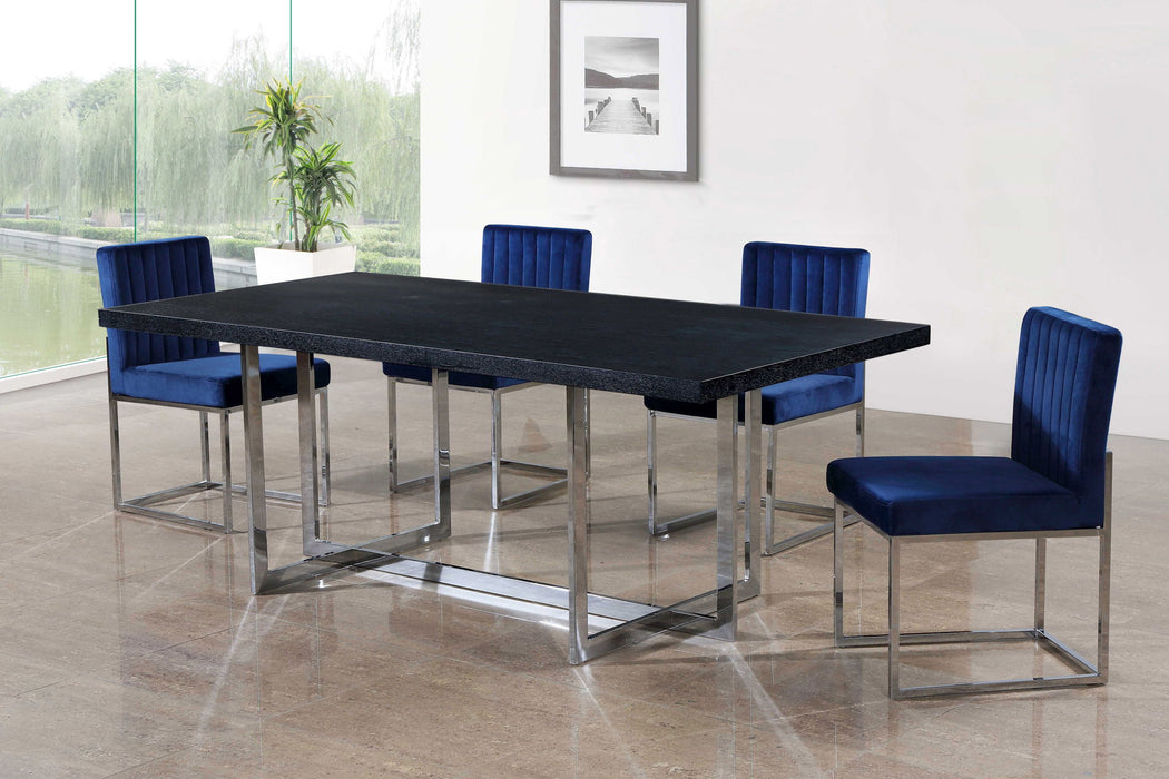 Giselle - Dining Chair with Chrome Base (Set of 2) - Simple Home Plus