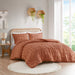 Lucy - Clip Jacquard Comforter Set - Orange - Simple Home Plus