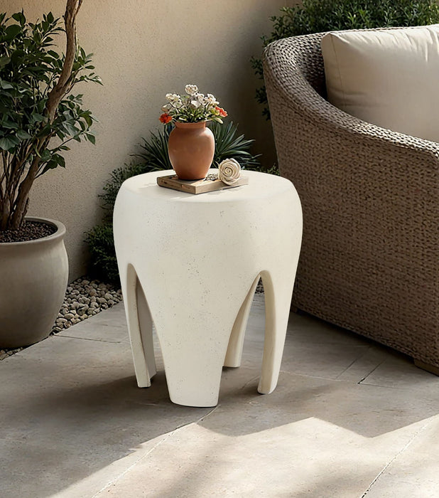 Moxie - Concrete And Fiberglass Indoor / Outdoor End Table - Simple Home Plus