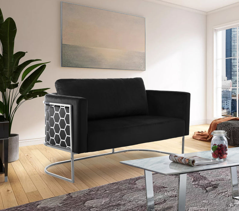 Casa - Loveseat with Chrome Legs - Simple Home Plus