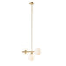 Aurelia - 3-Light Chandelier With Frosted Glass Globe Bulbs - Gold - Simple Home Plus