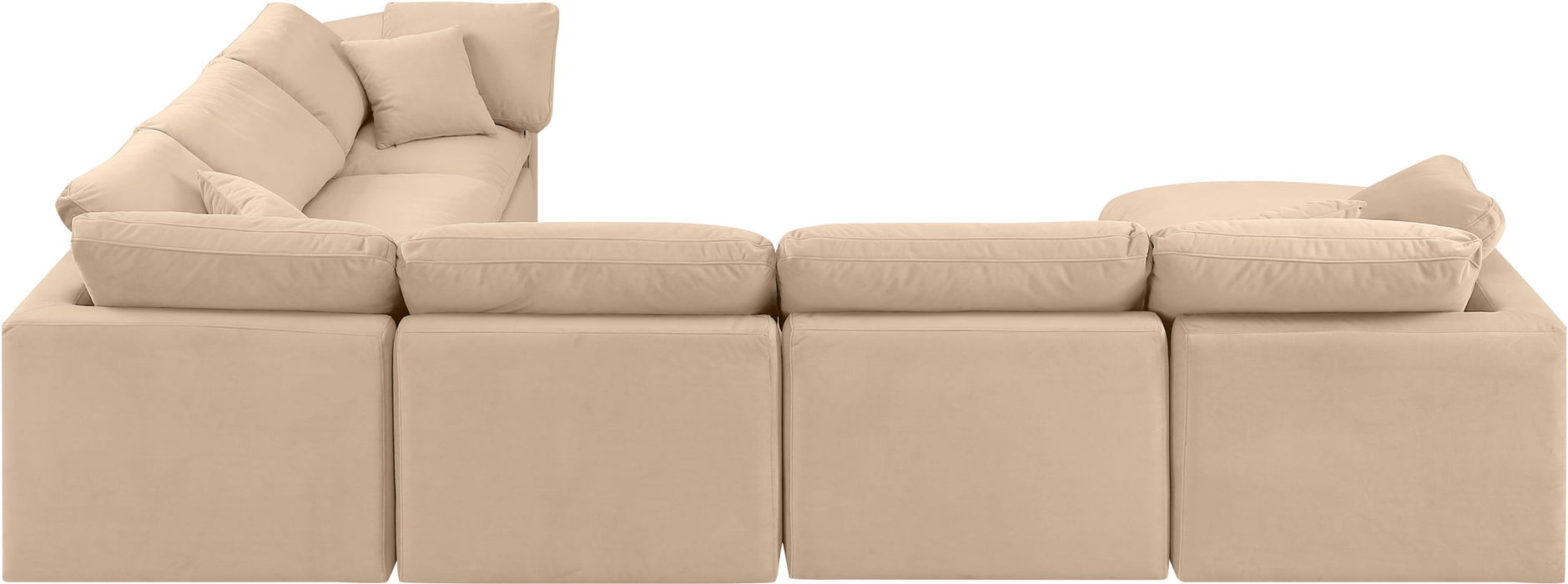 Indulge - Velvet 7 Piece Modular Sectional - Simple Home Plus