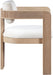 Sacha - Velvet Dining Chair With Natural Base (Set of 2) - Simple Home Plus