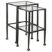 Leilani - 2 Piece Glass Top Nesting Table Set - Black - Simple Home Plus