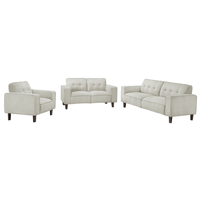 Deerhurst - Upholstered Tufted Track Arm Sofa Set - Simple Home Plus