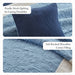 Attingham - Full/Queen 7 Piece Quilt Set With Euro Shams And Throw Pillows - Navy - Simple Home Plus