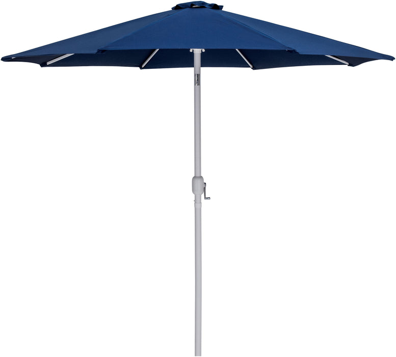 Fiji - Aluminum Patio Umbrella With Round Teak And White Base - Simple Home Plus