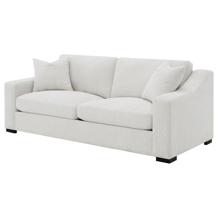 Ashlyn - Fabric Upholstered Track Arm Sofa - Sand - Simple Home Plus