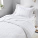 Logan - Twin/Twin Long Striped Duvet Set - White - Simple Home Plus