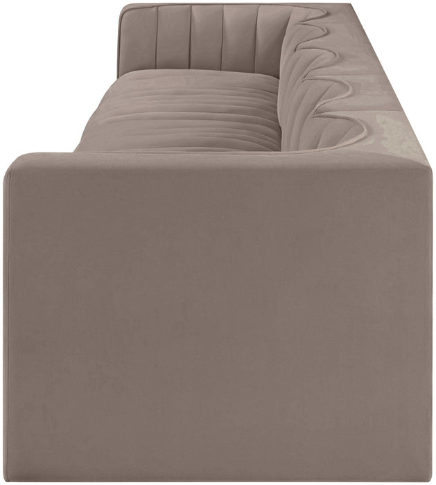 Rummi - Velvet Performance Fabric Upholstered 5 Piece Modular Sofa - Simple Home Plus