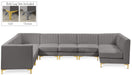 Alina - 8 Piece Velvet Modular Sectional - Simple Home Plus