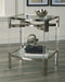 Chaseton - Clear / Silver Finish - Accent Table - Simple Home Plus