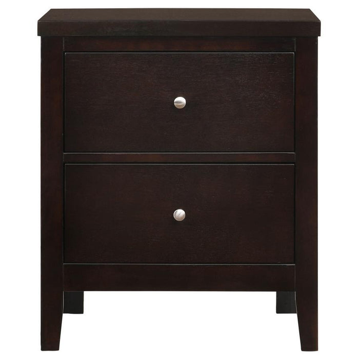 Carlton - 2-Drawer Nightstand - Cappuccino - Simple Home Plus