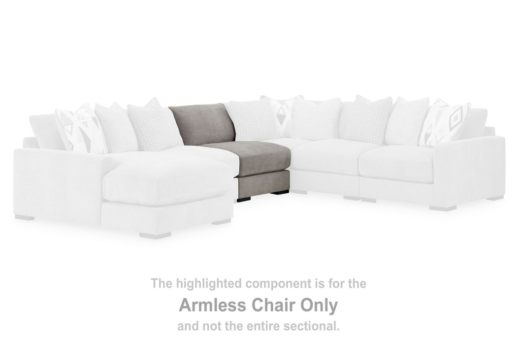 Aslan Court - Armless Chair - Pebble - Simple Home Plus