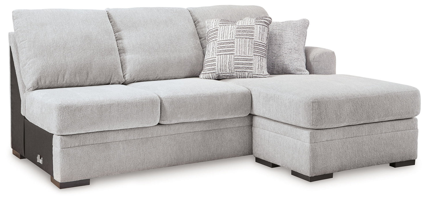 Gabyleigh - Raf Sofa Chaise - Nickel - Simple Home Plus