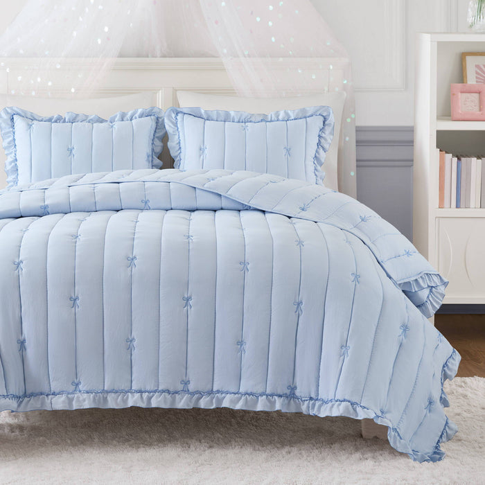 Liv - Quilt Set - Blue - Simple Home Plus