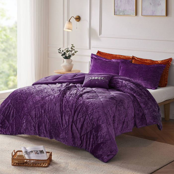 Felicia - Twin Comforter Set - Purple - Simple Home Plus