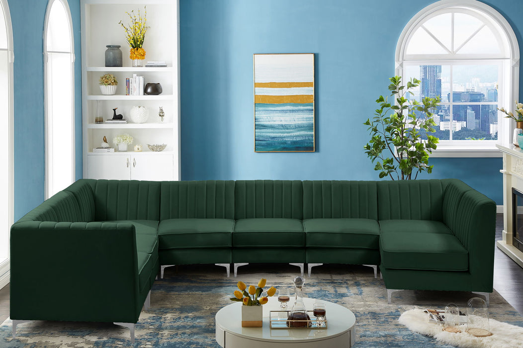 Alina - 8 Piece Velvet Modular Sectional - Simple Home Plus