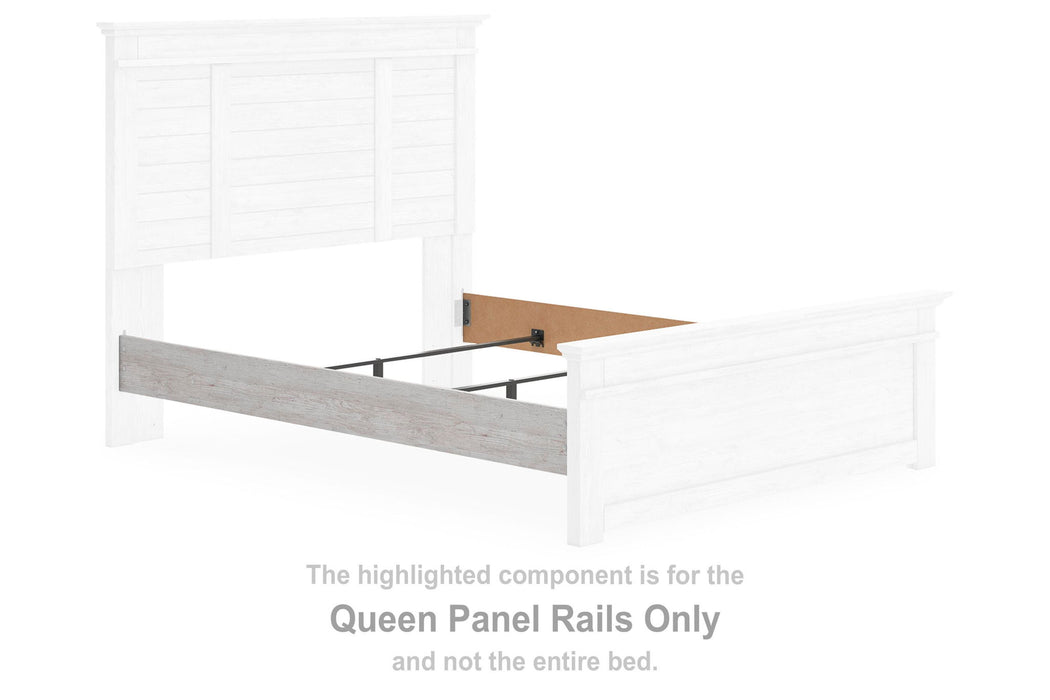 Makidern - Queen Panel Rails - Whitewash - Simple Home Plus