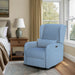 Candace - Power Recliner 3-in-1 With Swivel, Glider, USB Ports - Light Blue - Simple Home Plus