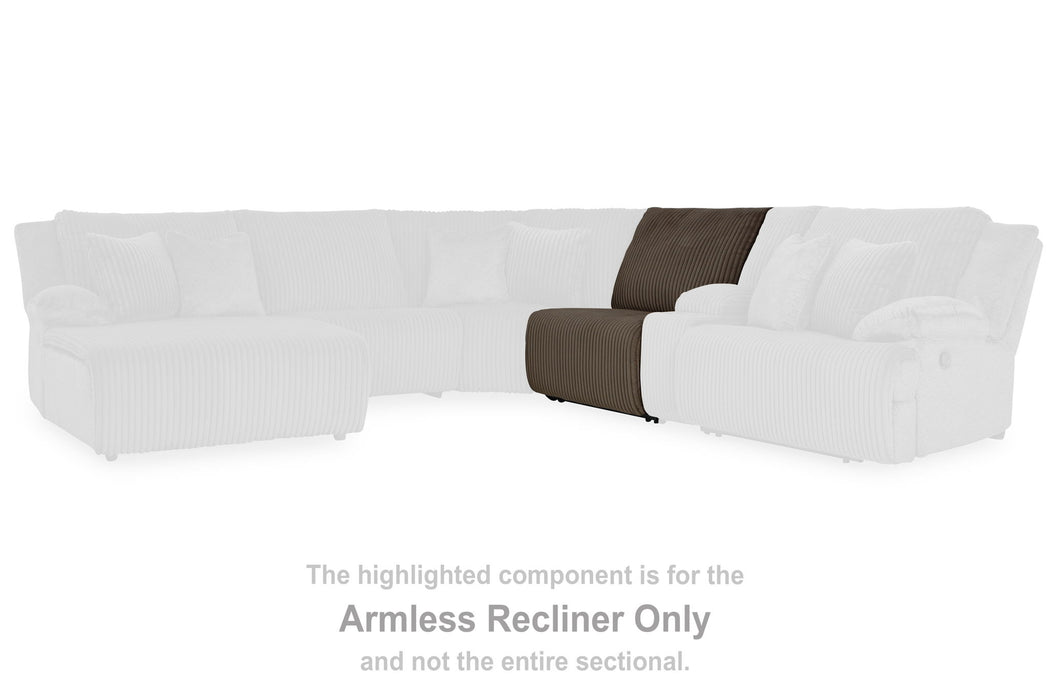 Top Tier - Armless Recliner - Chocolate - Simple Home Plus