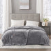Heated Plush - Blanket - Gray - Simple Home Plus