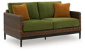 Horizon Hall - Brown / Green - Loveseat With Cushion - Simple Home Plus