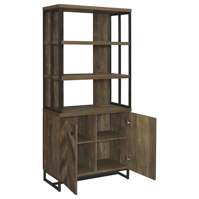 Millbrook - 2 Door Storage Bookshelf - Rustic Oak - Simple Home Plus