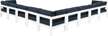 Nizuc - Outdoor Patio 9 Piece Modular Sectional With White Frame - Simple Home Plus