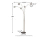 Winter - Silver Finish - Metal Arc Lamp - Simple Home Plus